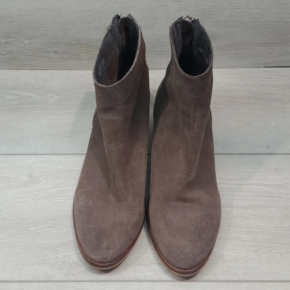 Steve Madden Women Leather Legally Ankle Suede Heels boots shoes sz 8.5M